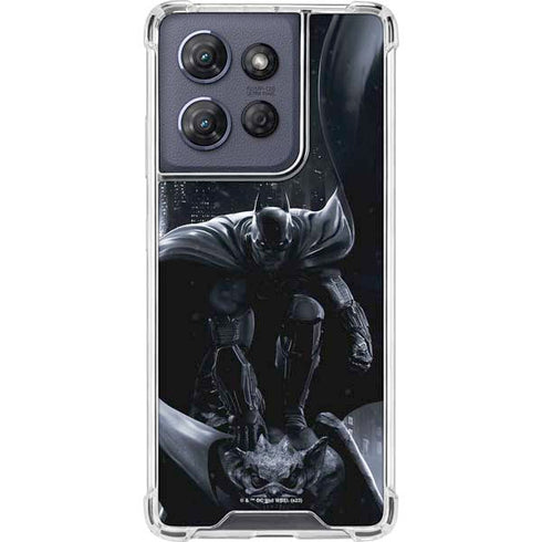 DC Comics Arkham Origins Batman In action pose Moto G Play 5G (2025) Clear Case